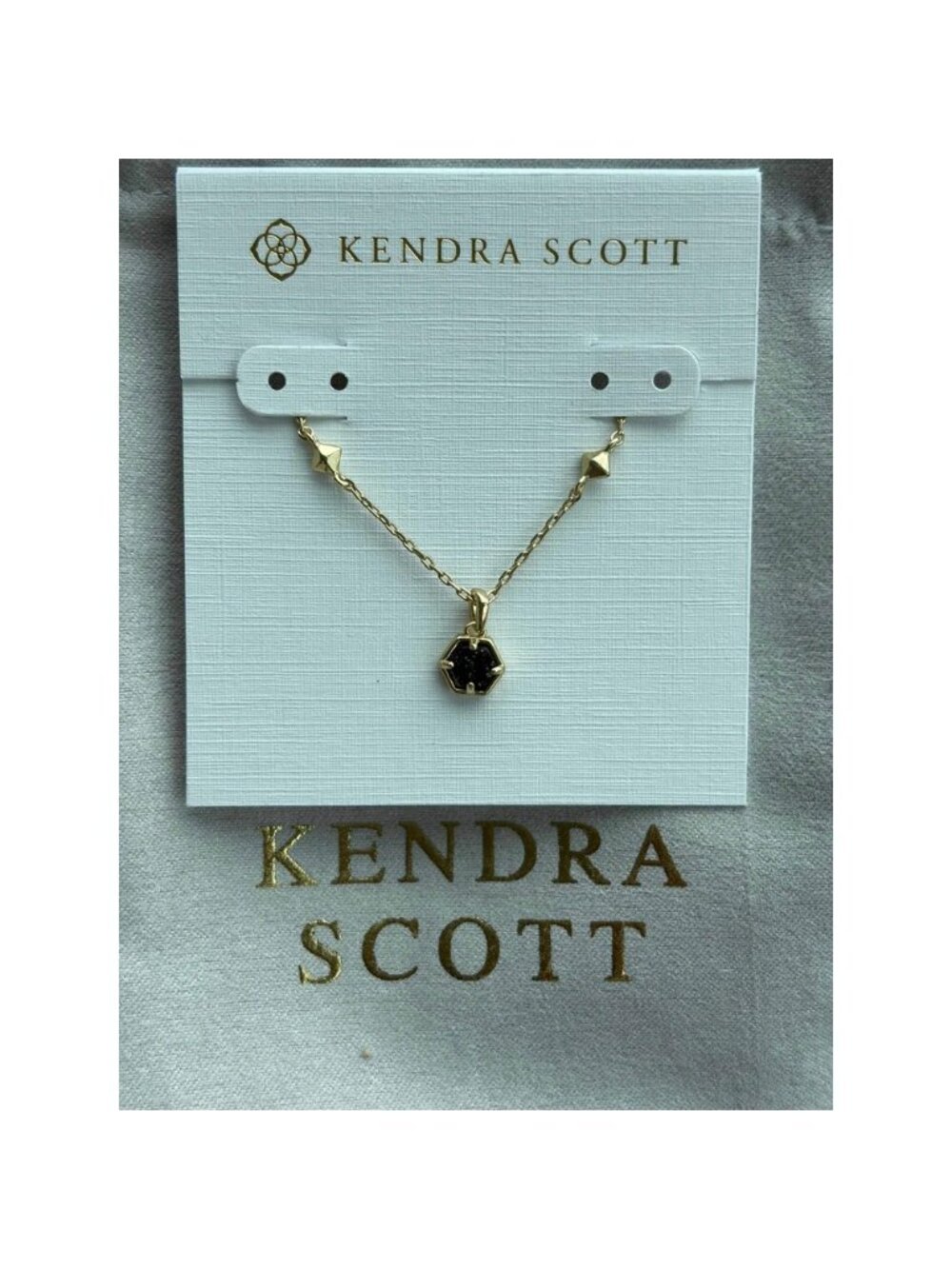 Kendra Scott Black Pendant Necklace